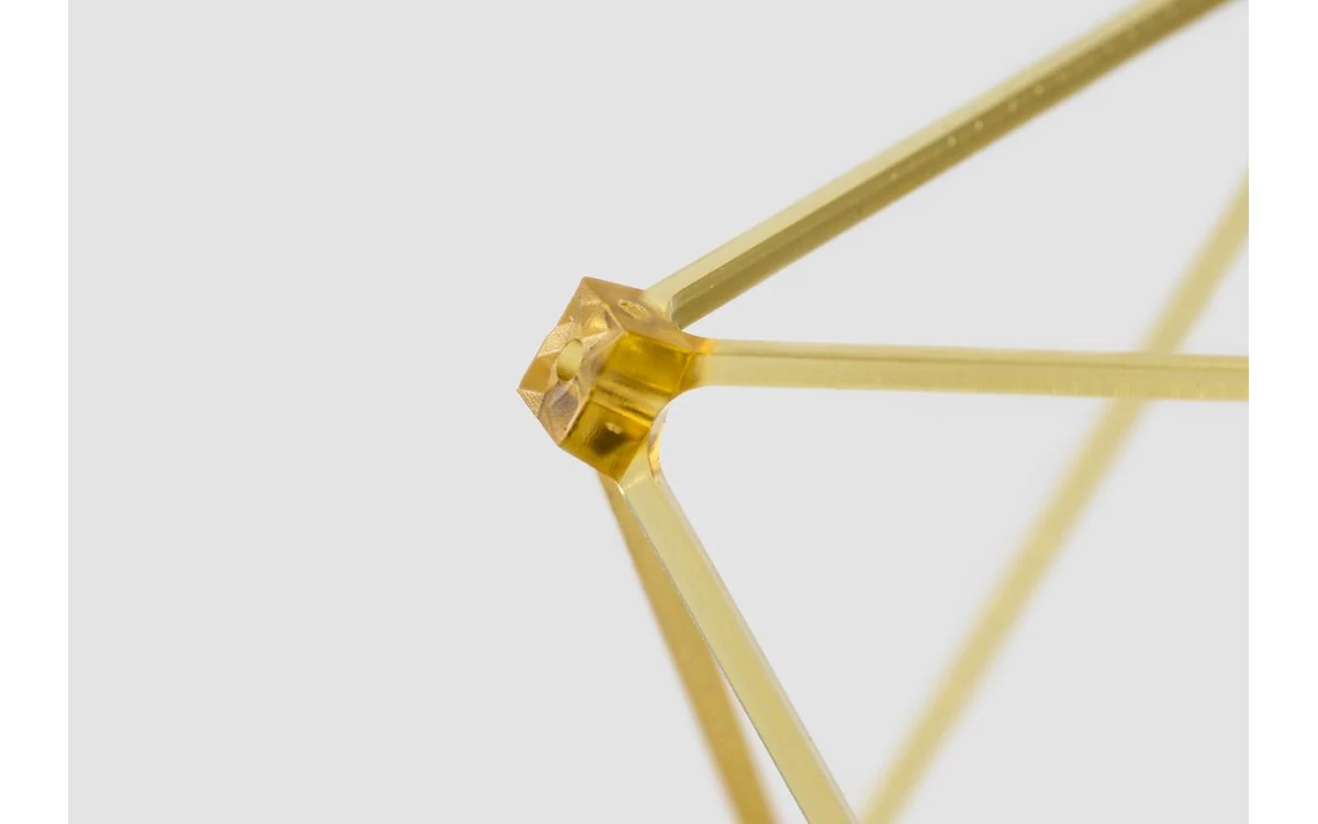Close-up of a joint inside NASA’s experimental MADCAT wing lattice.